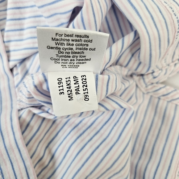 Peter Millar Pima Cotton USGA Short Sleeve Striped Polo Knit Shirt XL - Picture 7 of 8